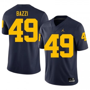 Adam Bazzi #49 Michigan Jersey | Iconic Navy College Football Men Stitch 12642909