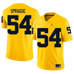 Elite Thread Andrew Sprague #54 Wolverines Maize Jersey | Men University Football Embroidery Fan Gear 85740588