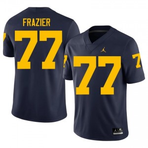 Blake Frazier #77 U-M Jersey | Iconic Navy College Football Men Stitch 74977433