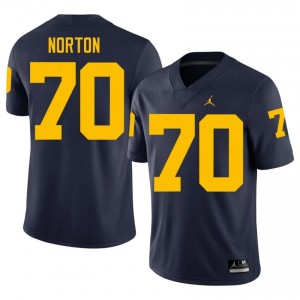 Brady Norton #70 UM Wolverines Jersey | Exclusive Navy College Football Men Swen 63363383