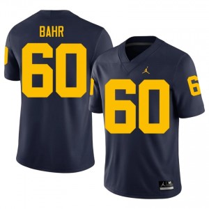 Brooks Bahr #60 Wolverines Jersey | Gameday Navy College Football Men Stitch 30920169