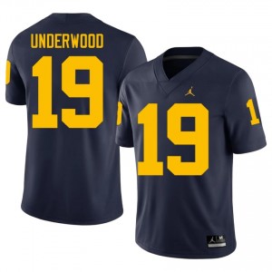 #19 Bryce Underwood U-M Navy Jersey | Alumni Stitch Men Player Football Gear 68427357