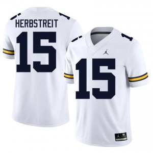 Chase Herbstreit #15 Michigan Wolverines Jersey | Pro-Grade White College Football Men Stitched 93799931