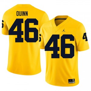Top-Tier Crandall Quinn #46 Michigan Wolverines Maize Jersey | Men University Football Embroidery Fan Gear 40457938
