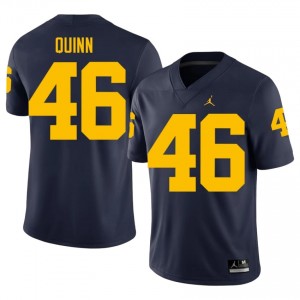 U-M Crandall Quinn #46 Navy Jersey | Premium Swen NCAA Football Men Apparel 14370884