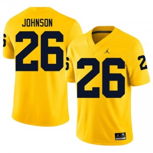 Donovan Johnson #26 Wolverines Jersey | Pro-Grade Maize College Football Men Embroidery 86705957