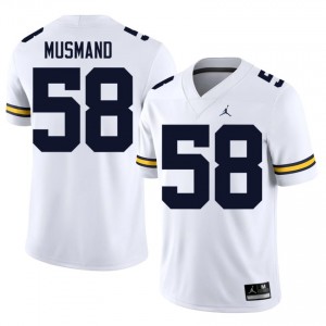 UMich Eli Musmand #58 White Jersey | Premium Stitched NCAA Football Men Apparel 91819791