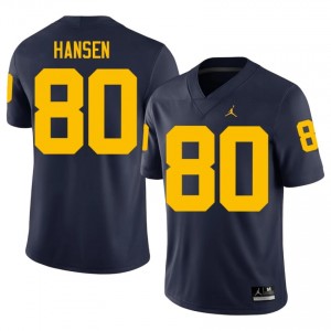 Top-Tier Hogan Hansen #80 Michigan Navy Jersey | Men University Football Swen Fan Gear 20704767