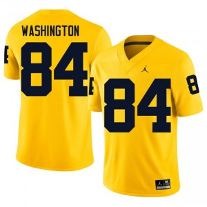 Elite Thread Jacob Washington #84 Michigan Wolverines Maize Jersey | Men University Football Embroidery Fan Gear 63078211