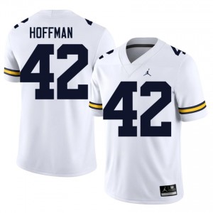 #42 Jalen Hoffman Michigan White Jersey | Authentic Stitched Men Player Football Gear 14021738