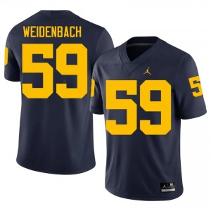 Michigan Wolverines John Weidenbach #59 Navy Jersey | Essential Swen NCAA Football Men Apparel 63942133