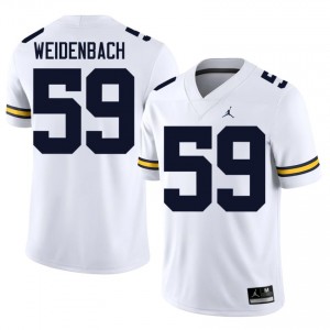 John Weidenbach #59 Michigan Wolverines Jersey | Iconic White College Football Men Stitched 58430122