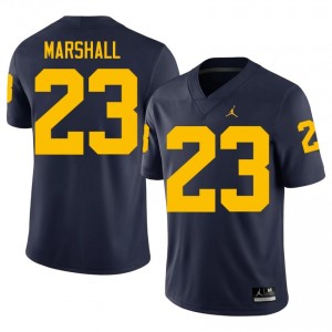 Michigan Jordan Marshall #23 Navy Jersey | Premium Swen NCAA Football Men Apparel 92528666