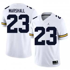 Jordan Marshall #23 Wolverines Jersey | Gameday White College Football Men Stitched 19667987