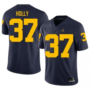 Navy Julius Holly #37 U-M Jersey | Men High School Football Licensed Stitch 80404989