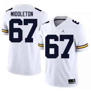 Trent Middleton #67 Wolverines Jersey | Pro-Grade White College Football Men Stitched 55958247