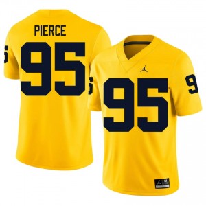 Trey Pierce #95 UMich Jersey | Exclusive Maize College Football Men Embroidery 63140877