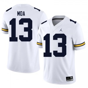 Michigan Wolverines Aisea Moa #13 White Jersey | Premium Stitched NCAA Football Men Apparel 58550501