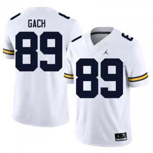 Elite Thread Avery Gach #89 Michigan Wolverines White Jersey | Men University Football Stitched Fan Gear 53764708