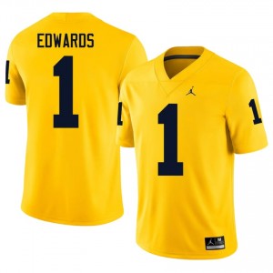Braylon Edwards #1 UM Wolverines Jersey | Exclusive Maize College Football Men Embroidery 94387746