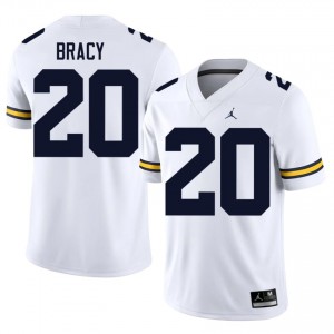 Michigan Chris Bracy #20 White Jersey | Pro Cut Stitched NCAA Football Men Apparel 15512656
