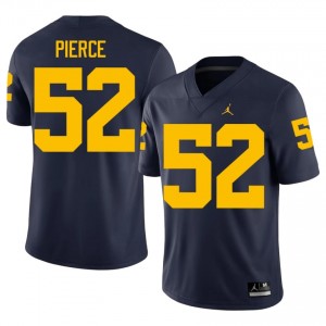 U-M Christian Pierce #52 Navy Jersey | Essential Swen NCAA Football Men Apparel 69656259