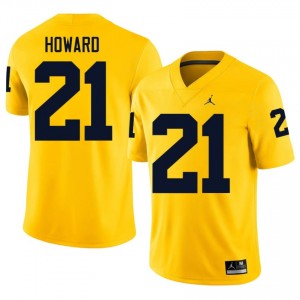 Elite Thread Desmond Howard #21 U-M Maize Jersey | Men University Football Embroidery Fan Gear 66039863