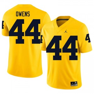 Eli Owens #44 U-M Jersey | Pro-Grade Maize College Football Men Embroidery 84169379