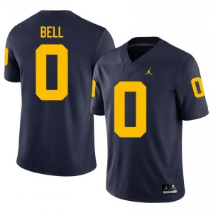 Navy Kendrick Bell #0 Michigan Wolverines Jersey | Men High School Football Limited Swen 87396136
