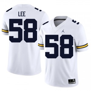 #58 Malakai Lee U-M White Jersey | Classic Stitched Men Player Football Gear 14954074