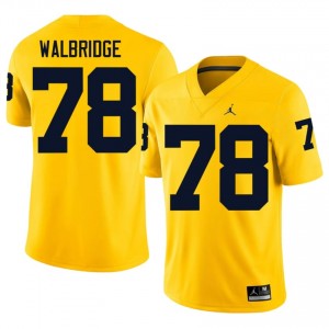 #78 Marky Walbridge Michigan Maize Jersey | Classic Embroidery Men Player Football Gear 81389881