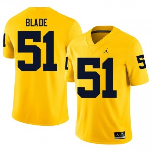 Wolverines McHale Blade #51 Maize Jersey | Essential Embroidery NCAA Football Men Apparel 63997125