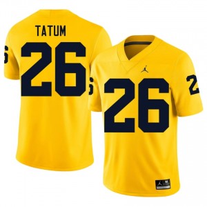 Michigan Taylor Tatum #26 Maize Jersey | Premium Embroidery NCAA Football Men Apparel 49457072