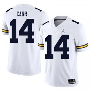 Tommy Carr #14 Wolverines Jersey | Iconic White College Football Men Stitched 49186176