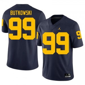 Navy Trey Butkowski #99 Michigan Jersey | Men High School Football Limited Swen 50747173