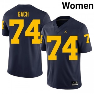 Avery Gach #74 Michigan Wolverines Jersey | Pro-Grade Navy College Football Women Swen 97671644