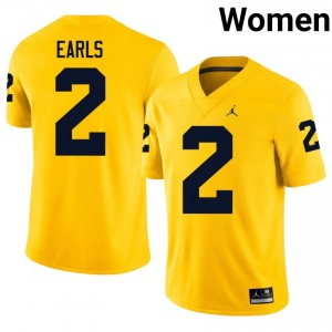 Maize Shamari Earls #2 Michigan Jersey | Women High School Football Limited Embroidery 64199242