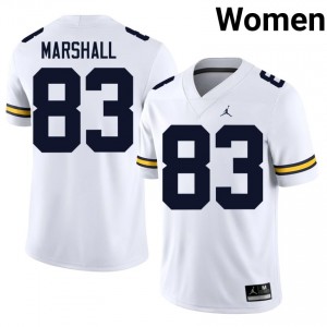 Top-Tier Zack Marshall #83 Wolverines White Jersey | Women University Football Stitched Fan Gear 32270596