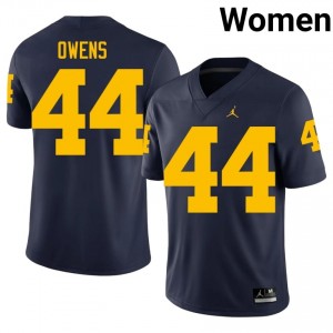 Eli Owens #44 Michigan Wolverines Jersey | Gameday Navy College Football Women Stitch 95919297