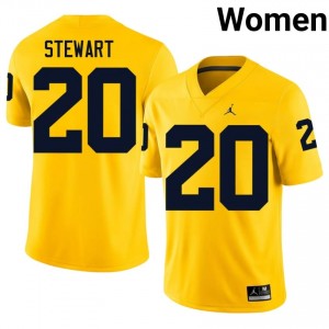 #20 I'Marion Stewart Wolverines Maize Jersey | Alumni Embroidery Women Player Football Gear 19323944