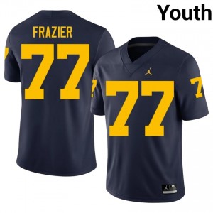 Michigan Wolverines Blake Frazier #77 Navy Jersey | Genuine Stitch NCAA Football Youth Apparel 39781934