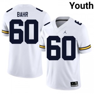 Brooks Bahr #60 Michigan Wolverines Jersey | Exclusive White College Football Youth Stitched 51608338