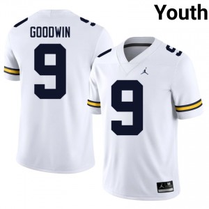 Channing Goodwin #9 UMich Jersey | Exclusive White College Football Youth Stitched 27113412