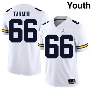 #66 Dan Taraboi Michigan Wolverines White Jersey | Alumni Stitched Youth Player Football Gear 44995782