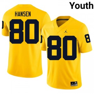 Maize Hogan Hansen #80 Michigan Wolverines Jersey | Youth High School Football Limited Embroidery 73948000