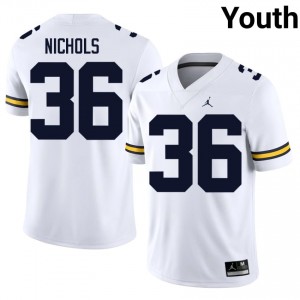 Joshua Nichols #36 Wolverines Jersey | Exclusive White College Football Youth Stitched 44706714