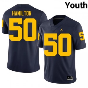 Luke Hamilton #50 UMich Jersey | Exclusive Navy College Football Youth Swen 79513974