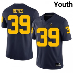 Michigan Wolverines Max Reyes #39 Navy Jersey | Essential Swen NCAA Football Youth Apparel 21884203