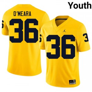 Maize Tomas O'Meara #36 Michigan Jersey | Youth High School Football Fresh Embroidery 63833130