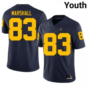 Navy Zack Marshall #83 Michigan Wolverines Jersey | Youth High School Football Limited Swen 93665328